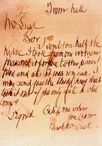 FROM HELL JACK THE RIPPER LETTER